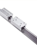 Set Of 2 20mm SBR20 LUU Linear Bearing Blocks Long Slide Pillow Blocks For 20mm Linear Guide Rail Aluminum CNC Router Parts Heavy Duty Smooth Motion Performance installed on rail