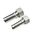 Built Like A Tank 45 Steel High Pressure Hydraulic Fitting Right Angle Barbed Tube Joint Adapter For Metric M22 To M42 Fits 13mm To 32mm Pipes Secure Seal Industrial Machines Pro Grade Durability Heavy Duty Repairs Zero Leak Risks Always Now. two metal hydraulic hose adapters, 45 steel, right angle, barbed ends