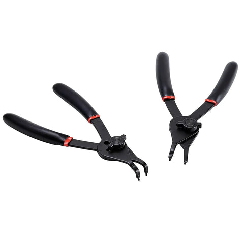 12 Piece Snap Ring Pliers Set For Internal And External Circlips With Straight And Bent Jaw Tips, Includes 0.038 Inch, 0.047 Inch