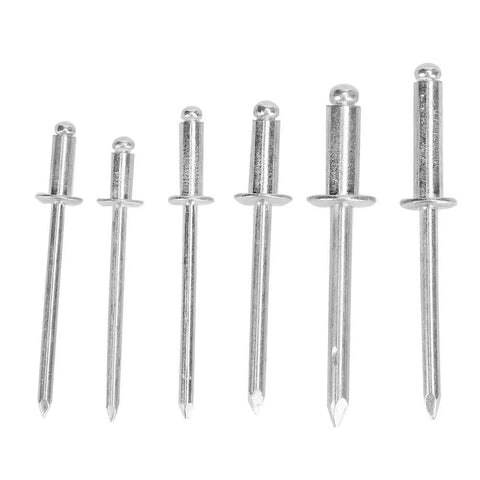 Aluminum Blind Rivet Kit 120 Pieces, Anti Rust Marine Fasteners For Yachts And Boats, Industrial Equipment, Easy Install And Secure Seams, Durable Marine Grade Rivets For Repairs And New Builds, six aluminum blind rivets
