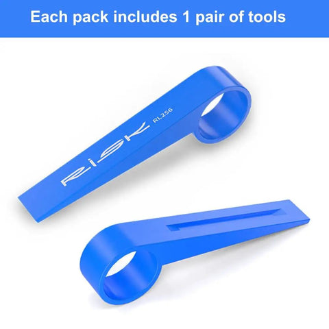 Pro Bicycle Disc Brake Piston Spreader Tool For Hydraulic Calipers With Non Metallic Design shown in blue, 106mm length.