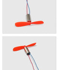 Red propeller with 716 And 614 Hollow Cup Drone Propellers For RC Aircraft Quadcopters Spare Parts Kit, 0.8mm shaft motor.