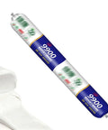Outdoor Silicone Sealant For Crack Repair And Weatherproofing Waterproof Heat And Stretch Resistant Tough Exterior Sealant For Roof And Wall Cracks White in a 500g tube with white sealant visible.