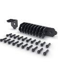 Ten Pack 2 Inch Decorative Angle Rafter Clips With Sunset Powder Coated Finish For Pergola Deck And Fence Top Shelf Builder Hardware to Hog Tie Your Beams Dead Nuts Solid So You Save Real Cash And Sweat including black screws.