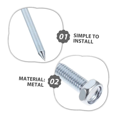 Close-up of Heavy Duty Metal Aerator Shoes With Spikes For Deep Soil Penetration detail showing installation components.