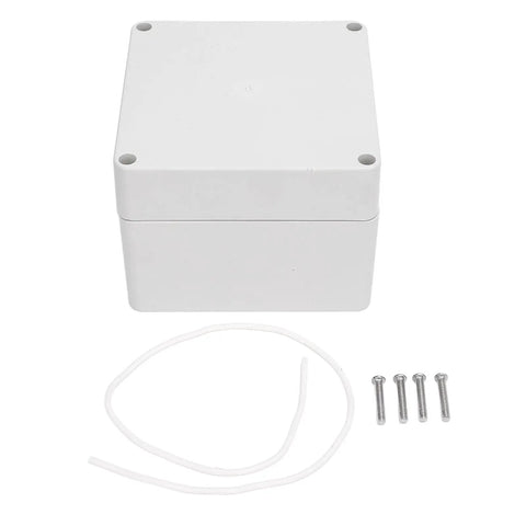 Electrical Panel Box 120x120x90mm ABS Plastic Enclosure with rustproof metal mounting holes and concealed mounting for outdoor use
