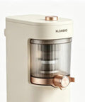 Awesome Electric Juicer With Wide Feed Chute For Maximum Juice Extraction Easy Clean Removable Parts High Performance Motor viewed from the front.