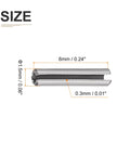1.5mm By 6mm Slotted Roll Pin Set, 20 Pack, 304 Stainless Steel Spring Dowel Pins, size details on silver fastener