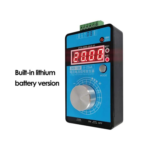 Top-Tier Signal Generator With 0-10V Output And 0-22mA Current Support For Precision Testing, battery version with display and dials.