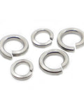 Heavy Duty Stainless Steel Spring Lock Washers With Elastic Gasket For Extra Lock And Seal, Split Washer Set From M1.6 To M24, 2 To 100 Pieces