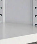 Heavy Duty Rolling Tool Cabinet With Secure Locking Casters And Thick Steel Frame For Garage Storage Organizer inner shelf detail
