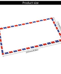 Air Mail Envelopes Bulk Pack 5 10 20 Pieces 115x225mm 4.53x8.86in With Aviation Stripes for Secure Document Mailing, Easy Seal, Ideal for Home, School, and Office Tasks envelope size guide