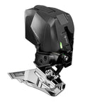 Braze-On Front Derailleur For 2x12 Speed With Yaw Cage Technology Built Tough Yet Lightweight Delivers Smooth Precise Front Shifts Weighs About 156 G Ideal For Road And Mountain Bikes, showing side profile