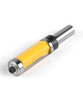 Premium 1 Pc 12Mm Shank Pattern Router Bit With Dual Top Bottom Bearings For Smooth Guided Trim On Wood Carving And DIY Projects Featuring Solid 3/4In Cutter Diameter For Super Duper Results, yellow design.