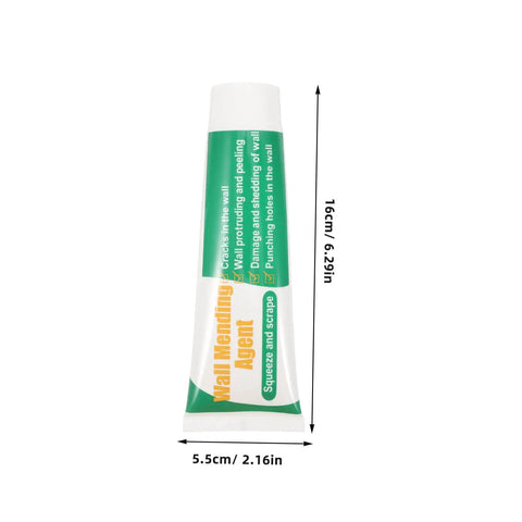 Tube of Drywall Repair Putty Paste For Quick Hole Patching And Wall Mending Cream with dimensions labeled