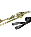 Zip Line Tensioning Kit With Beefy 2 Ton Ratchet Winch, Cable Grab For Three Sixteenths To Three Quarters Inch Cable, 6 Foot Cable Spool, And 8 Foot Lanyard.