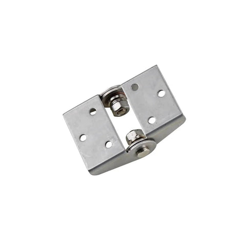 Stainless steel damping torque door hinge, 2.5 Nm, angled front view, 1 pc