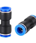Huge 80Pc Blue Pneumatic Push In Fittings Kit With Quick Release Air Connector Tube for Compressors And Tools Fits 4 6 8 10 12 Mm Easily, black and blue push-in fittings