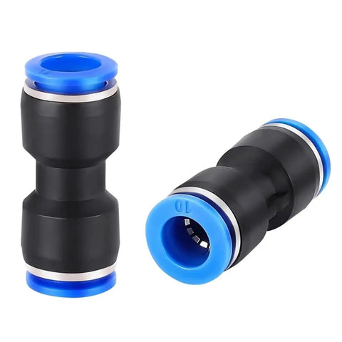 Huge 80Pc Blue Pneumatic Push In Fittings Kit With Quick Release Air Connector Tube for Compressors And Tools Fits 4 6 8 10 12 Mm Easily, black and blue push-in fittings