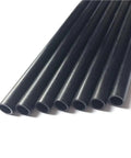 Four Piece Hollow Fiberglass Rod Set For Tents, Drones, And DIY Projects, black fiberglass tubes, various sizes on white background