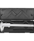 Rugged Carbon Steel Caliper With Four Measuring Modes Internal External Depth And Step For Precision 0 To 150mm Dual Jaws And Probe in case