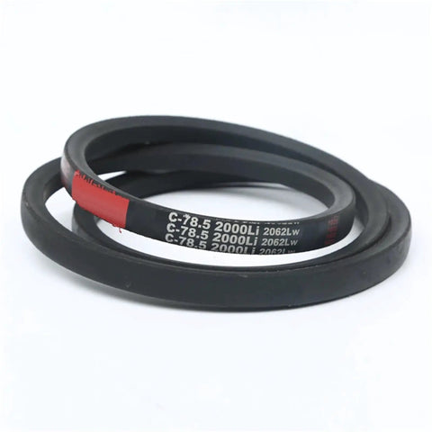 Type C Rubber Conveyor Belt For Power Transmission Drive V Belt 5861mm Long Heavy Duty Industrial Machinery Agriculture Compatible Durable High Performance Belt System Workhorse, coiled black belt