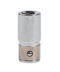 Heavy Duty 1/4 Inch Square Drive To Hex Shank Socket Adapter Made From Chrome Vanadium Steel For Impact Drills And High Torque Screwdriver Bit Conversion Tool That Fits Perfectly In 25mm Length, chrome adapter