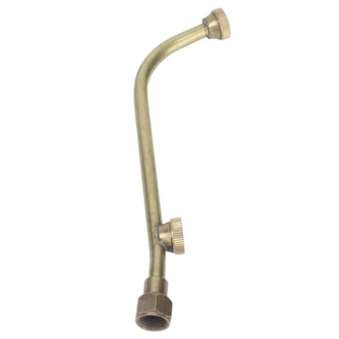 Dual Outlet Brass Garden Sprayer Nozzle With Atomizing Mist For Efficient Plant Watering And Crop Spraying G1/4 Connector Pro Grade Quality Ideal For Vegetables Tomatoes Grapes And More