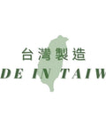 Illustration showing the text 'MADE IN TAIWAN' with a map outline of Taiwan, symbolizing product origin.