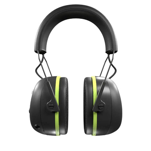Front view of Noise Isolating Bluetooth Earmuffs For Worksite, Boss Level Comfort, 24 dB NRR Noise Reduction, Safemax 85 dB Volume Limit