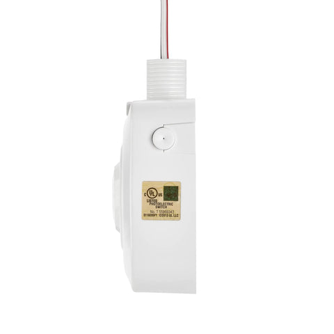 Side view of High Bay Light Fixture Mount with 360 Degree PIR Occupancy Sensor for Auto On Off Indoor Lighting, 120-277V, hardwired.