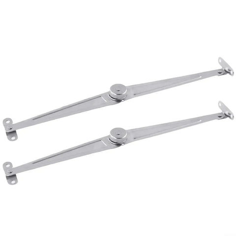Two Pack Lid Support Hinge For Cupboards And Desk Drop Fronts Heavy Duty 10.2 Inch Iron Folding Stay With Stop Silent Smooth Lift Lid Hinge
