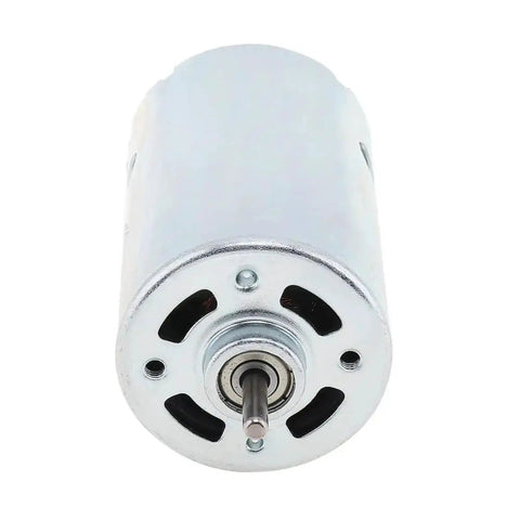 12-36V 555 DC Gear Motor With Ball Bearings Delivers Crazy High Speed Spin From 3500 To 12000 RPM And Serious Torque For Robotic Projects Plus Automation Needs You Totally Need Right Now, front view.