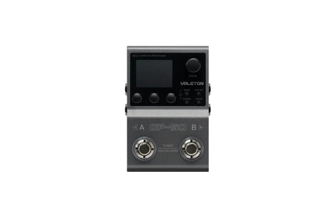 Front view of GP50 SnapTone Multi Effects Processor Pedal with controls and interface