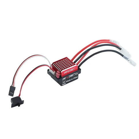 60A Brushed ESC For 1/10 RC Cars And Tanks, 6V 2A BEC, red and black cables, heat sink, compatible with Traxxas TRX models