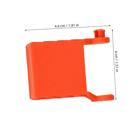 Orange block of Four Piece Woodworking Strap Clamp Blocks For Quick Fix Belt Clamp Accessories For Secure Stable Fastening In DIY Furniture Projects side view