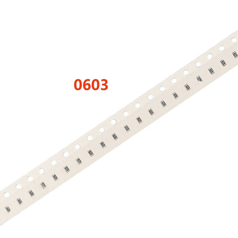 0603 size strip from Massive SMD Resistor Kit With 4500Pcs 1206 0805 And 0603 Chip Resistors, 60 Values, 1 Percent Tolerance