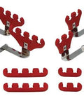 Red Ride Ready Wire Loom Kit with Chrome Bracket Set for Engine Mounts, includes brackets and separators, Part 72141.