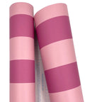 Rose Pink Stripe Peel And Stick Wallpaper Self Adhesive Vinyl Removable Wall Covering For Cabinets Drawers DIY Room Flip With A Rad Chic Vibe Easy Apply Covers Forty Eight Total Sq Ft showing two rolls with pink and magenta stripes.