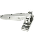 Reversible Rise Hinges For Commercial Cooler Doors With Spring Assisted Lift And Zinc Alloy Construction, Chrome Finish, Flush Mounted Design