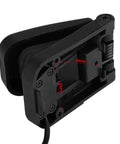 Side view of Universal Motorcycle Pedal Rubber Cover For Foot Accelerator And Throttle Durable Grippy Pedal Pad For Electric Bikes Scooters ATV And Quad Rides Today, showing dimensions and sturdy construction.