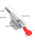 Push-Pull Clamp With Quick Toggle Action For Secure Hold On Workpieces Delivers Up To 60kg 132lbs Beefy Clamping Power, 10mm Range, Great For Woodworking And Metalworking Projects GH-36070, M5 thread