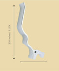 Extended Lever And Handle For 10 22 Combo Replacement Accessories Aluminum Anodized Silver, side view.
