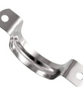 Ten Pack 4 Inch Rigid Stainless Steel Pipe Straps With Two Hole U Brackets Widened Band Tension Clips Heavy Duty Pipe Clamps