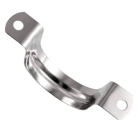 Ten Pack 4 Inch Rigid Stainless Steel Pipe Straps With Two Hole U Brackets Widened Band Tension Clips Heavy Duty Pipe Clamps