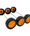 30 Piece Plastic Wheel Set With Round Rod Shafts For RC Model Cars And DIY Builds Includes 34mm Wheels 12mm Thick And 2mm Shafts