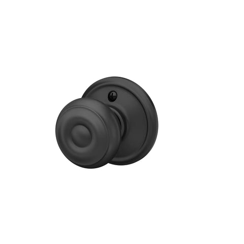 Georgian Style Non Turning Dummy Door Handle One Sided Matte Black Surface Mounted Decorative Pull For Inactive Or Double Doors Ideal For Exterior Or Interior Doors