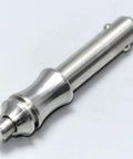 Pro Level Marine Grade Stainless Steel Ball Lock Pin Quick Release Safety Fastener With Button Spring Loaded Built Tough For Garage And Project Bench M12 X L10 close-up showing stainless steel finish and button design.