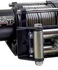 Beefy Two Point Six HP Permanent Magnet Winch For ATVs And UTVs With A Handheld Wired Remote Control It Pulls In Both Directions Through Water Mud And Snow Built For Self Recovery And Off Road Rescue shown with cable and hook