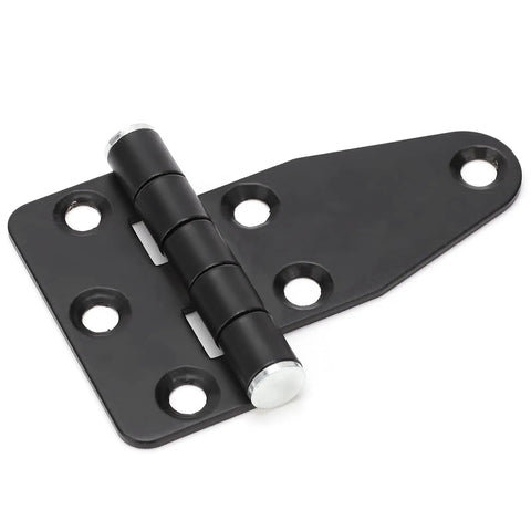 T Shape Gate Hinge For Generator Gate Doors Stainless Steel 6 Holes Cabinet Hinges Shutter Hinge With Black Anti Rust Finish